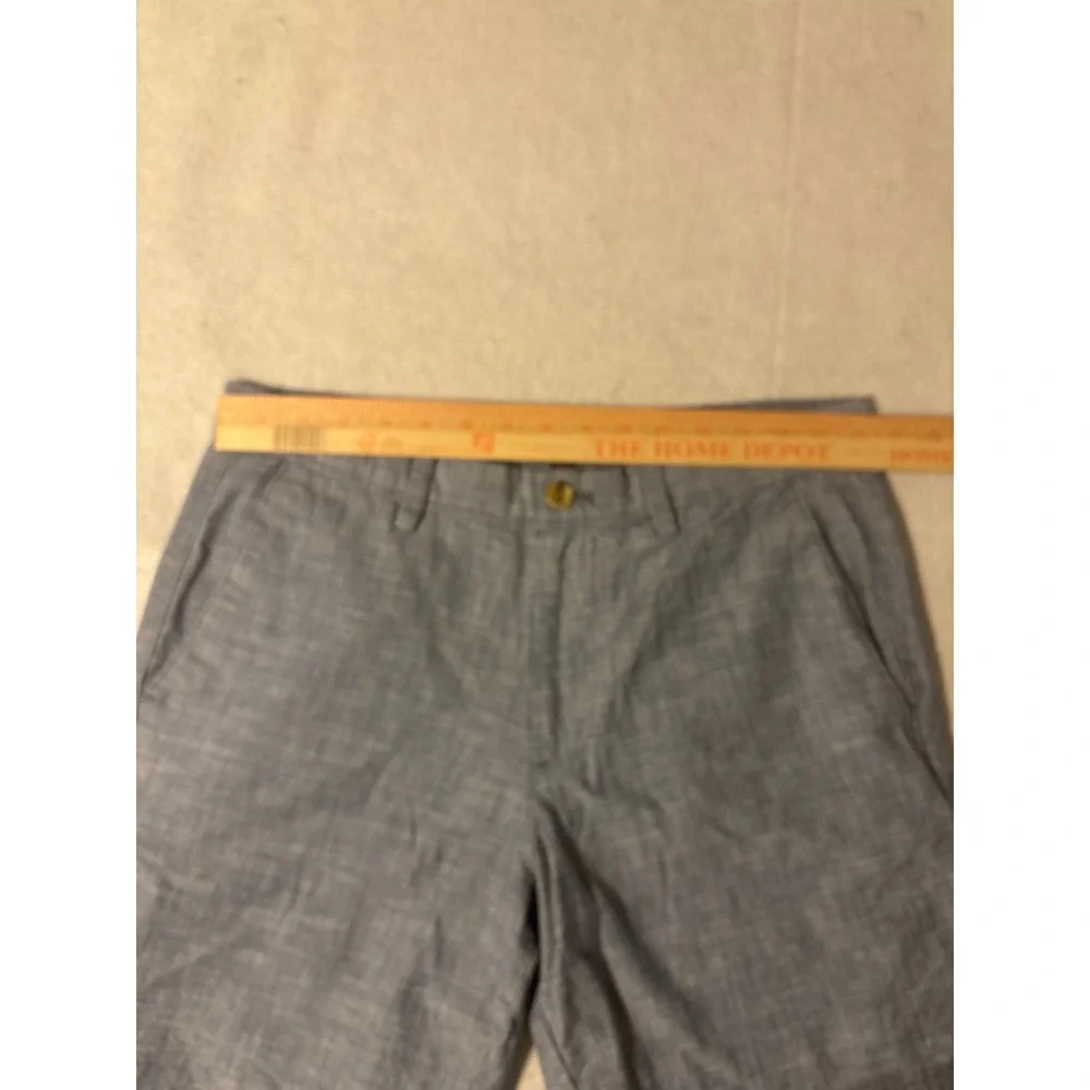 Banana Republic Chambray Shorts Mens 32 Blue Excellent Flat‎ Front Casual 9in